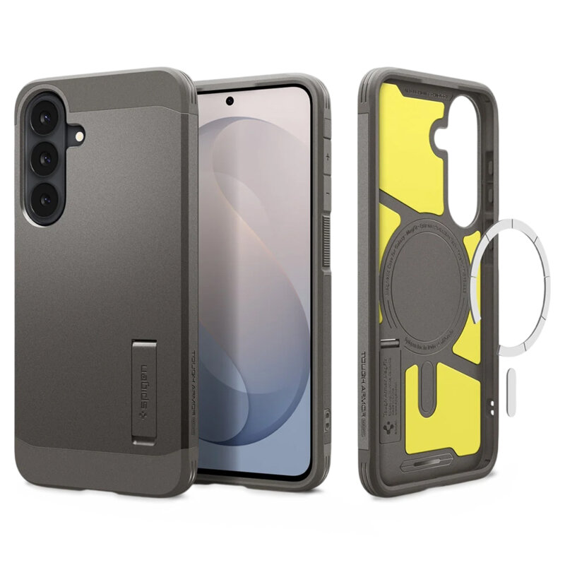 Husa Samsung Galaxy S26 FE Spigen Tough Armor MagSafe, cenusiu