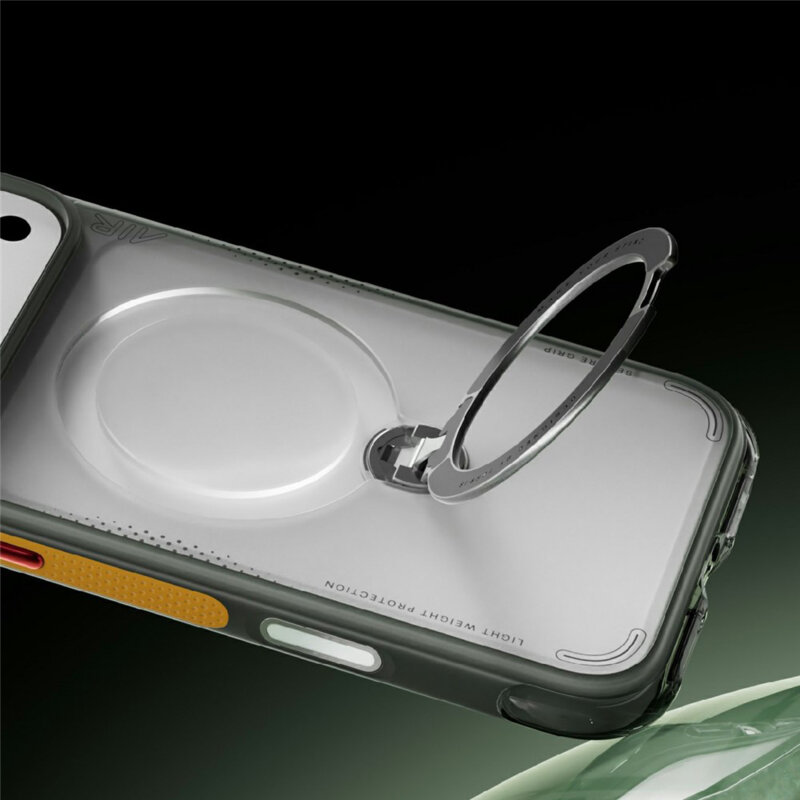 Husa iPhone 17 Pro Torras Ostand Q3 Air Football Series, gri