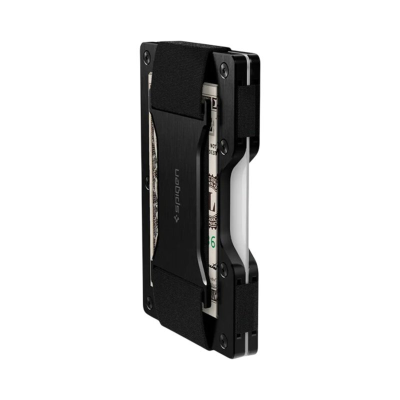 Portofel RFID Blocking pentru 12 carduri Spigen AMP02898, negru
