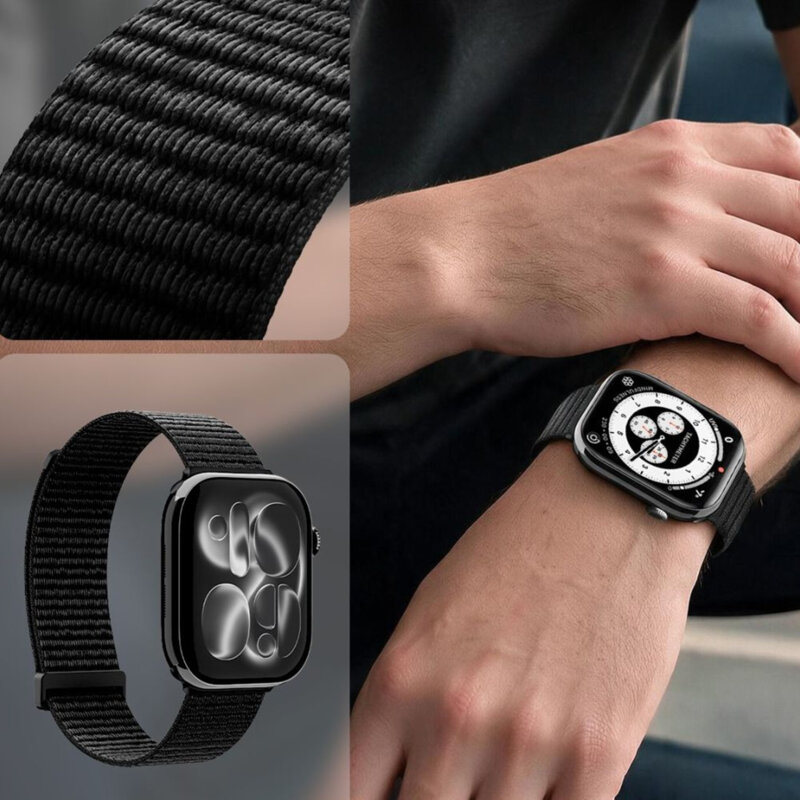 Curea Apple Watch 4 44mm Spigen Band WBF01, negru