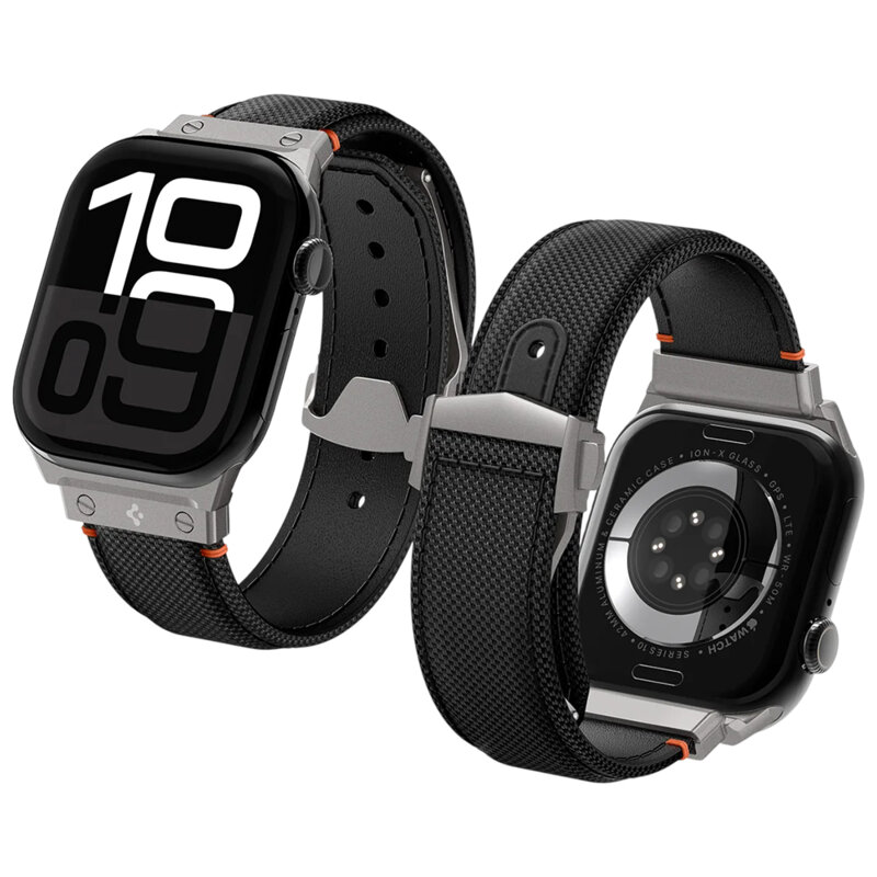 Curea Apple Watch 9 45mm Spigen Classic Fit, negru