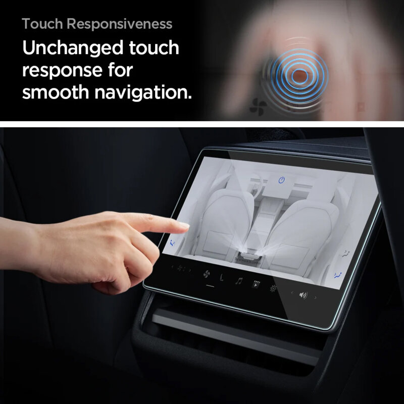 Folie display auto Tesla Model Y (2026/2025) / Model 3 (2026/2025/2024) Spigen Glas.tR Slim Anti-Glare Matte, transprenta