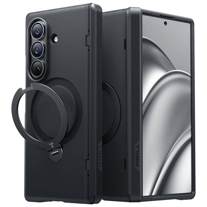 Husa Samsung Galaxy Z Fold8 Ultra Torras Ostand Q3 Spin Series, negru