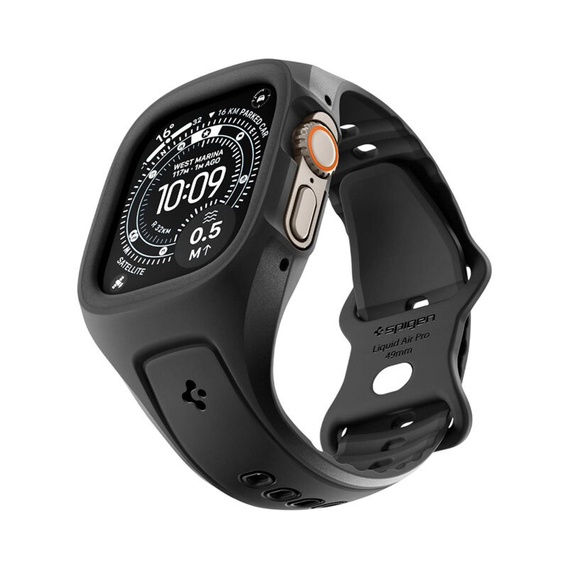 [Pachet husa + curea] Apple Watch Ultra 4 Spigen Liquid Air Pro, negru
