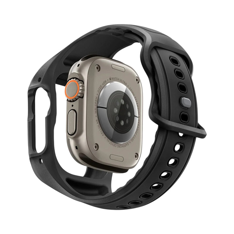 [Pachet husa + curea] Apple Watch Ultra 4 Spigen Liquid Air Pro, negru