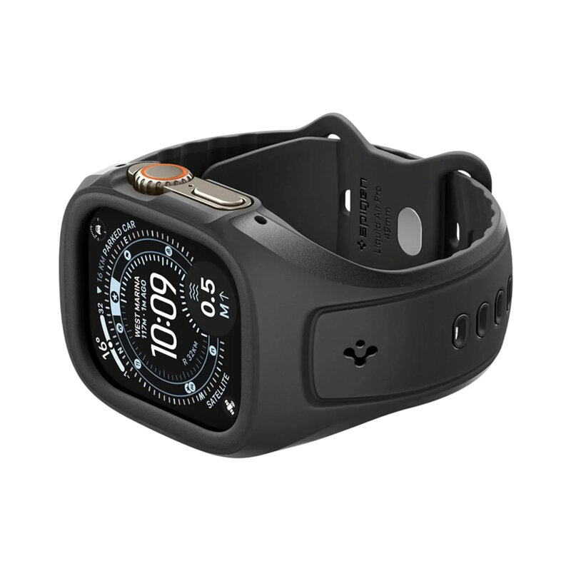 [Pachet husa + curea] Apple Watch Ultra 4 Spigen Liquid Air Pro, negru