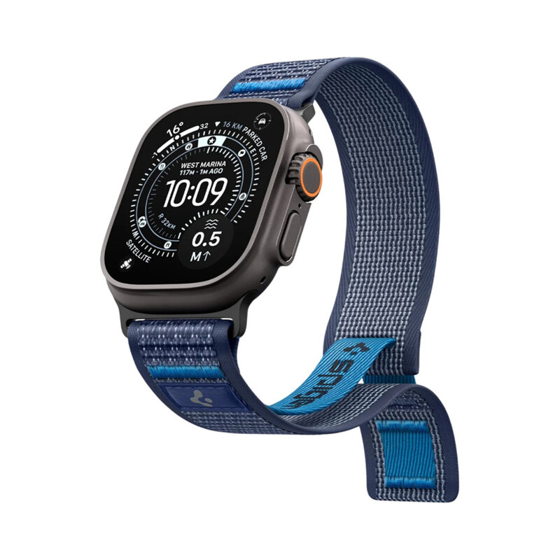 Curea Apple Watch Ultra 4 Spigen Athlex Air, bleumarin