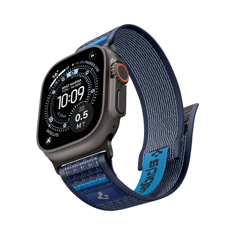 Curea Apple Watch Ultra 4 Spigen Athlex Air, bleumarin