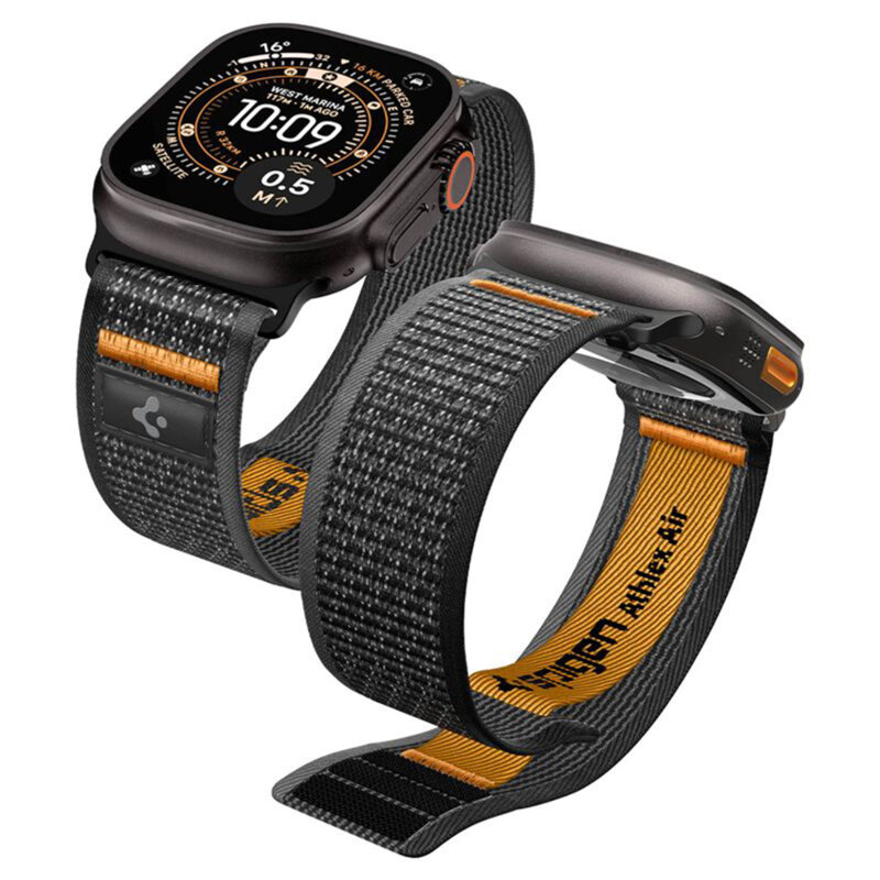 Curea Apple Watch Ultra 4 Spigen Athlex Air, portocaliu