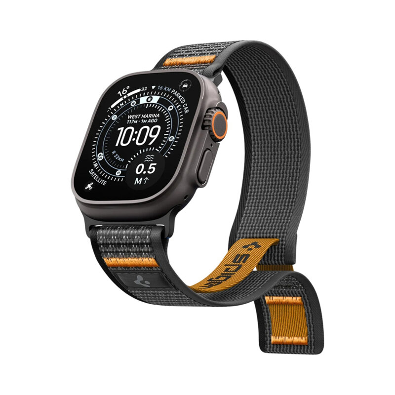 Curea Apple Watch Ultra 4 Spigen Athlex Air, portocaliu