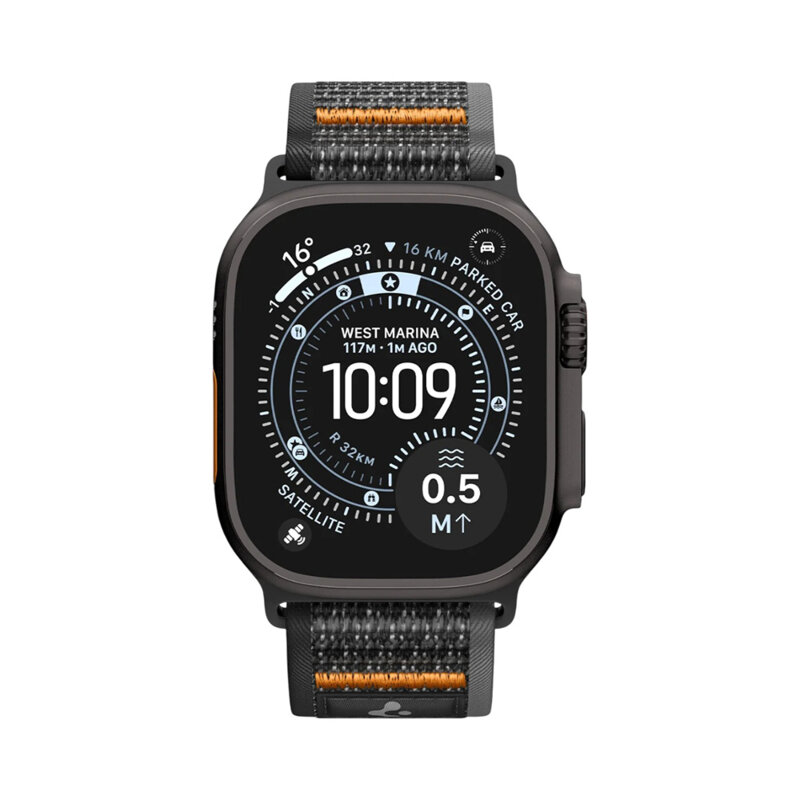 Curea Apple Watch Ultra 4 Spigen Athlex Air, portocaliu