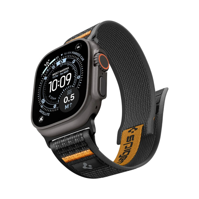 Curea Apple Watch Ultra 4 Spigen Athlex Air, portocaliu