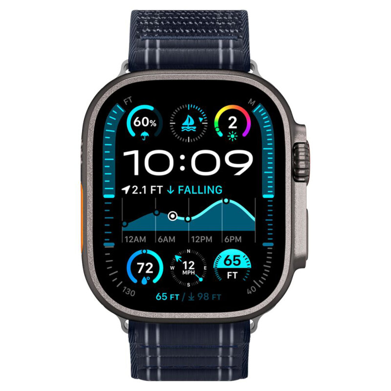 Curea Apple Watch Ultra 4 Spigen WBF0, bleumarin