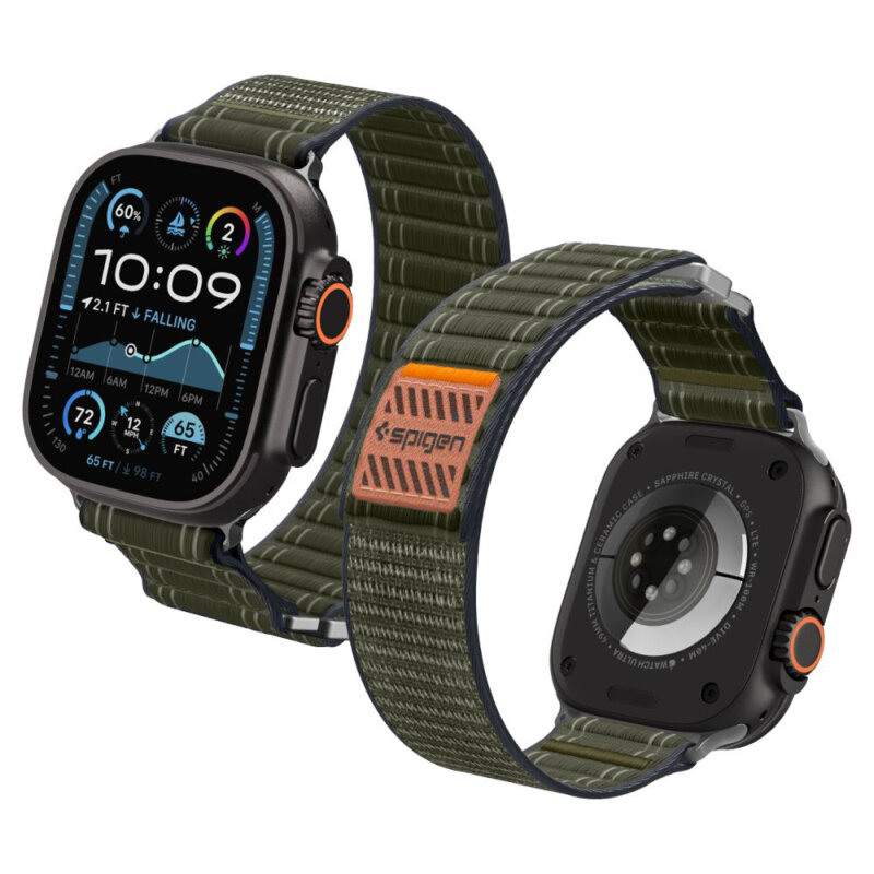 Curea Apple Watch Ultra 4 Spigen WBF0, verde