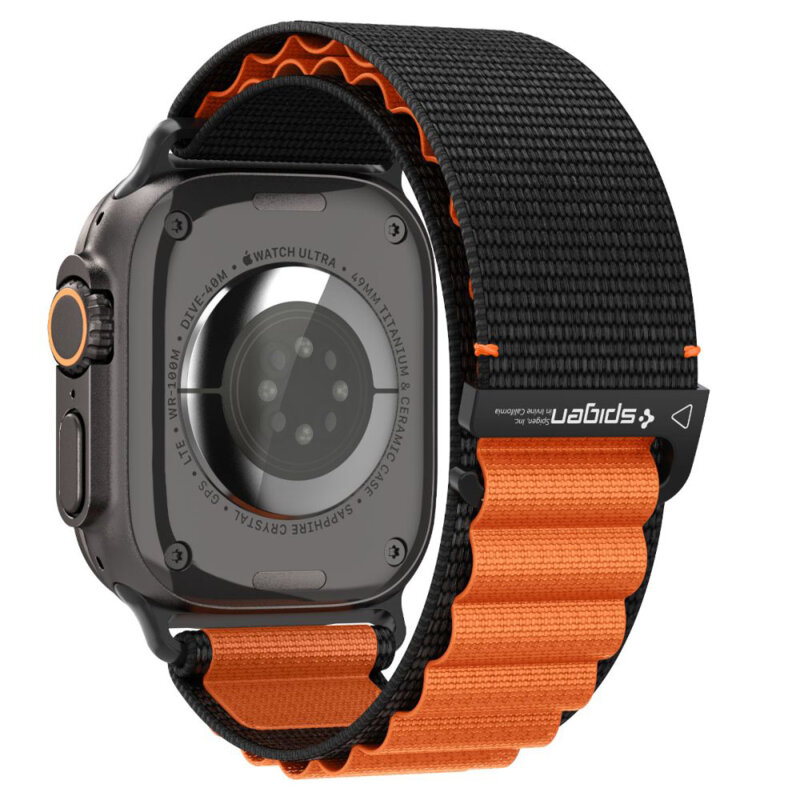 Curea Apple Watch Ultra 4 Spigen WBF1, portocaliu