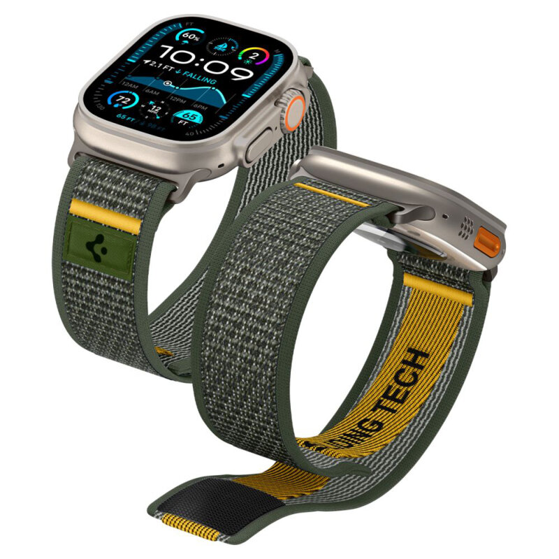 Curea Apple Watch Ultra 4 Spigen Athlex Air, verde