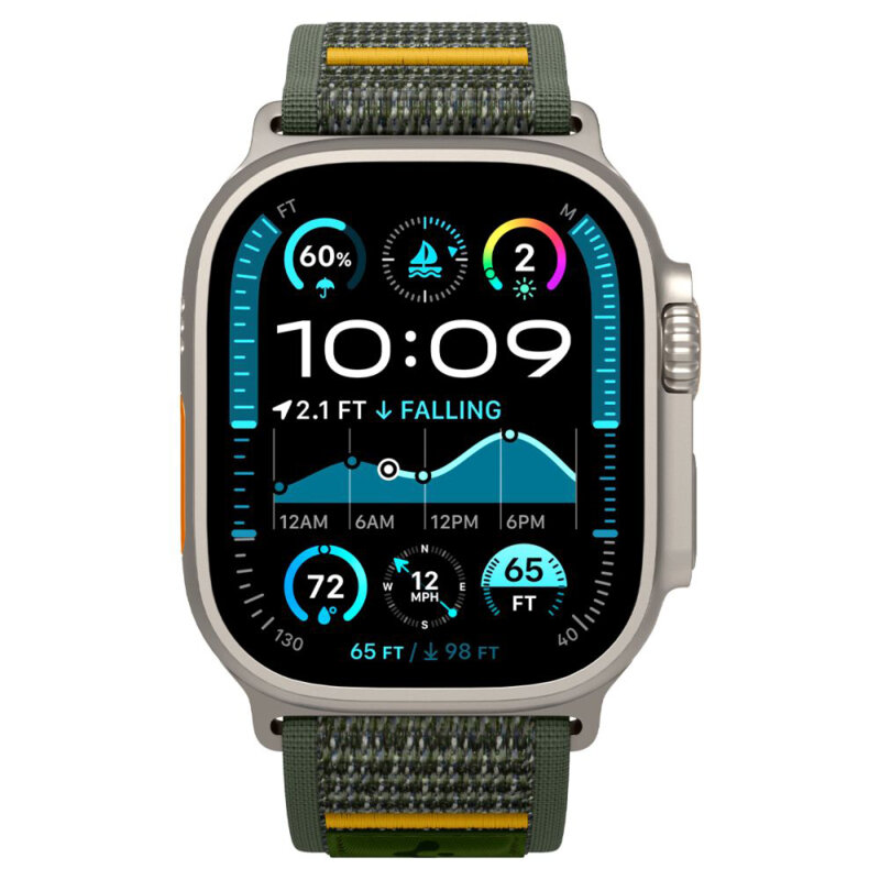 Curea Apple Watch Ultra 4 Spigen Athlex Air, verde