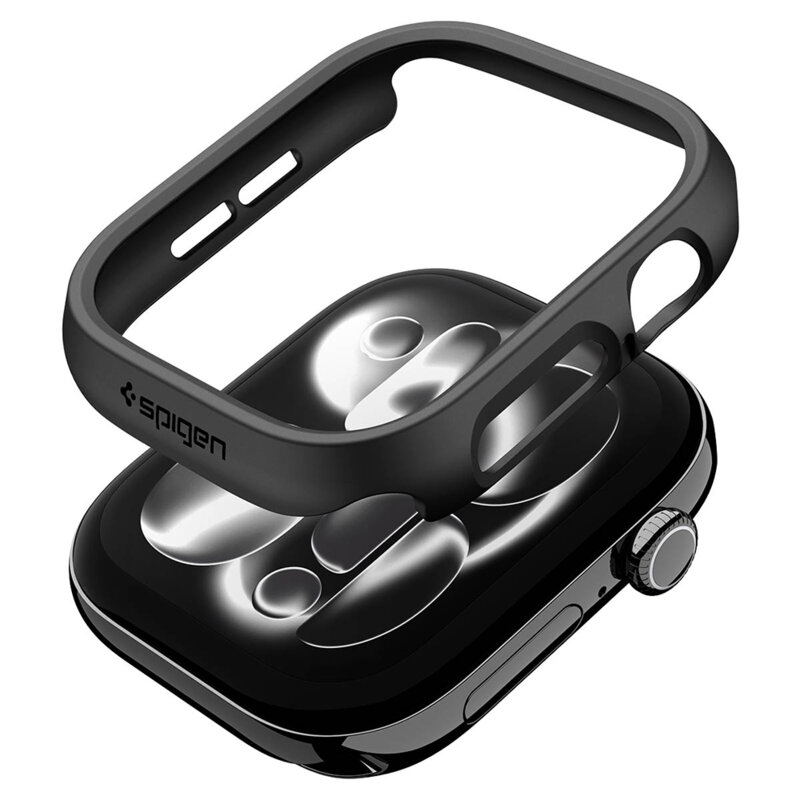 Husa Apple Watch 12 46mm Spigen Thin Fit, Black