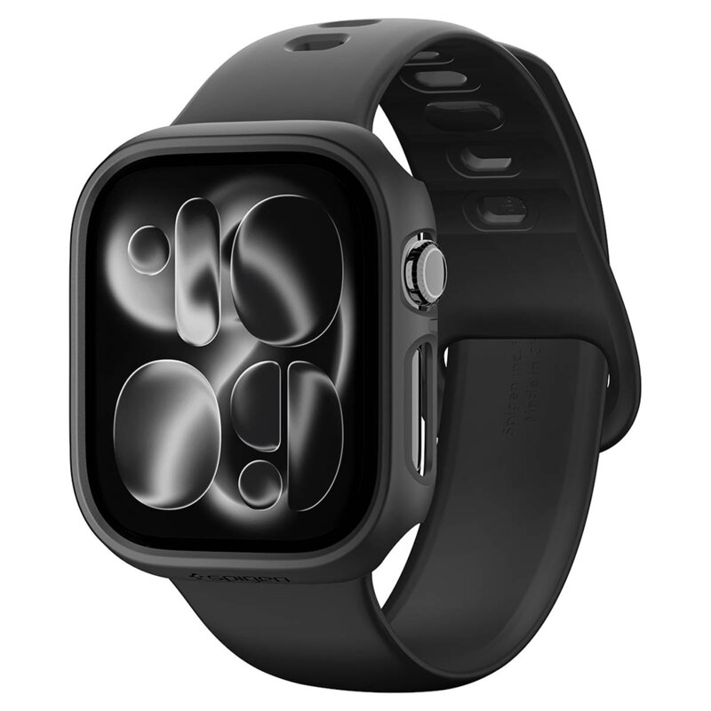 Husa Apple Watch 12 46mm Spigen Thin Fit, Black