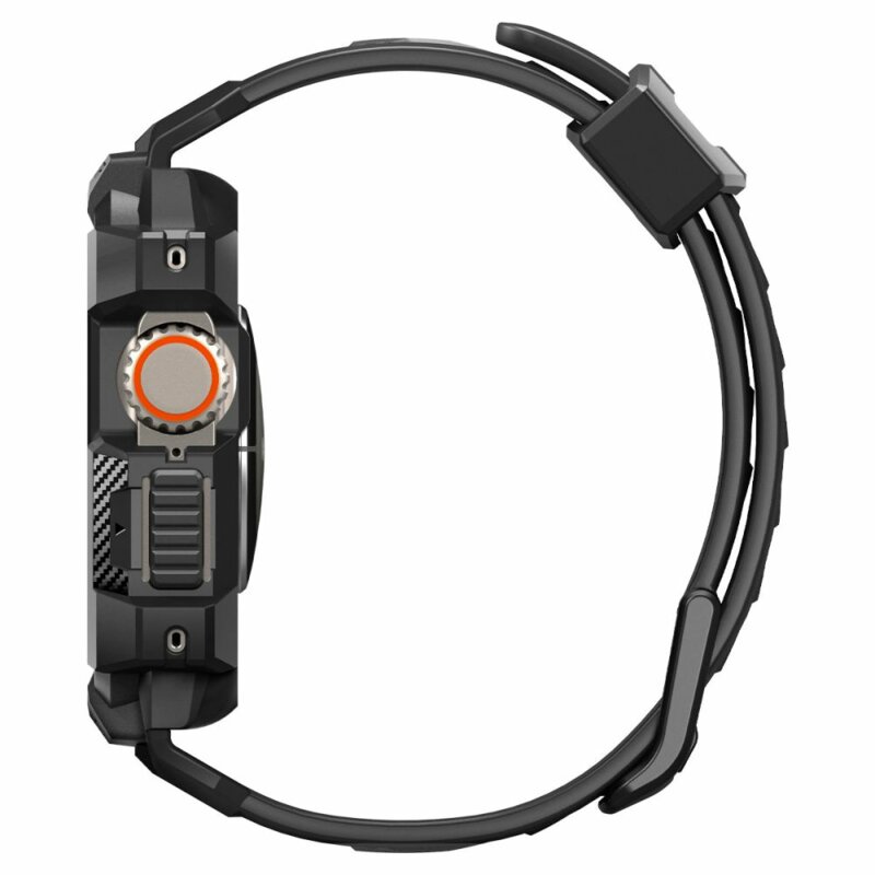 [Pachet husa + curea] Apple Watch Ultra 4 Spigen Rugged Armor Pro, negru