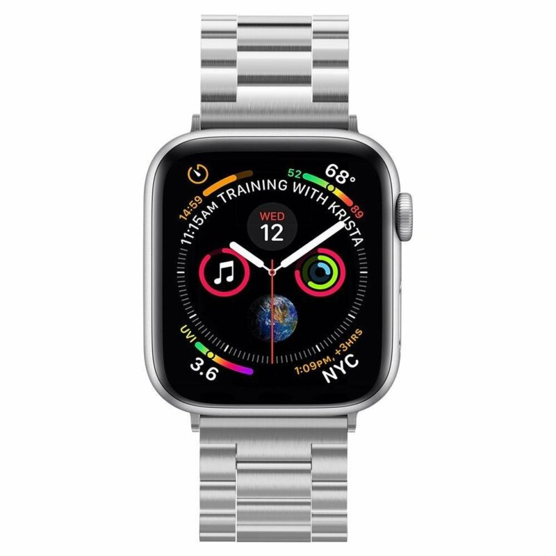 Curea Apple Watch Ultra 4 Spigen Modern Fit, argintiu