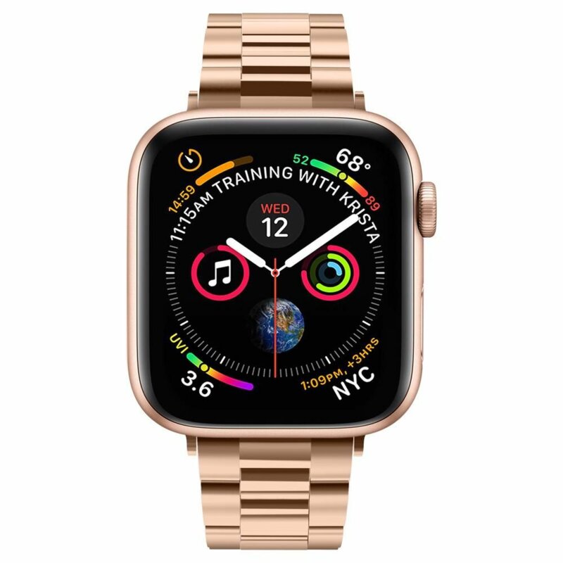Curea Apple Watch 12 42mm Spigen Modern Fit, auriu