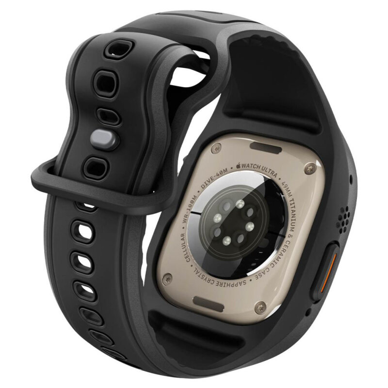 [Pachet husa + curea + folie] Apple Watch Ultra 4 Spigen Liquid Air Pro, negru