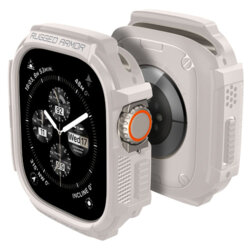 Husa Apple Watch Ultra 3 Spigen Rugged Armor, bej