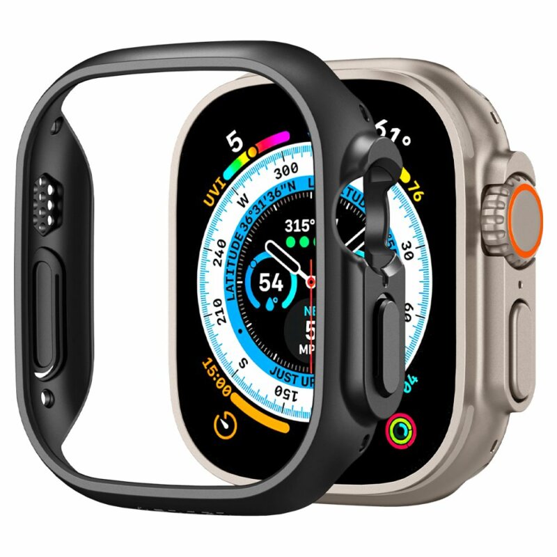 Husa Apple Watch Ultra 4 Spigen Thin Fit, Black