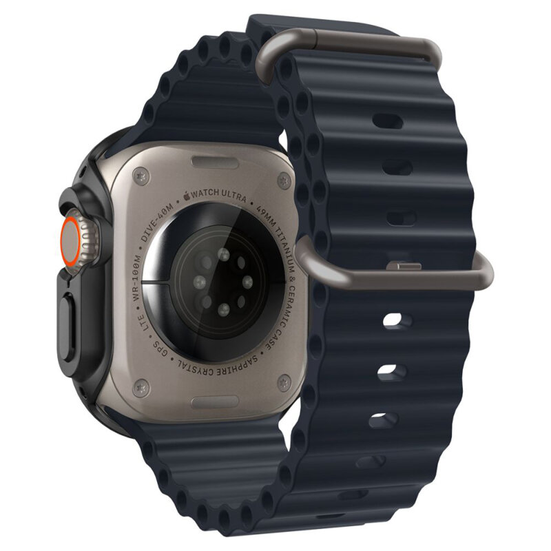 Husa Apple Watch Ultra 4 Spigen Thin Fit, Black
