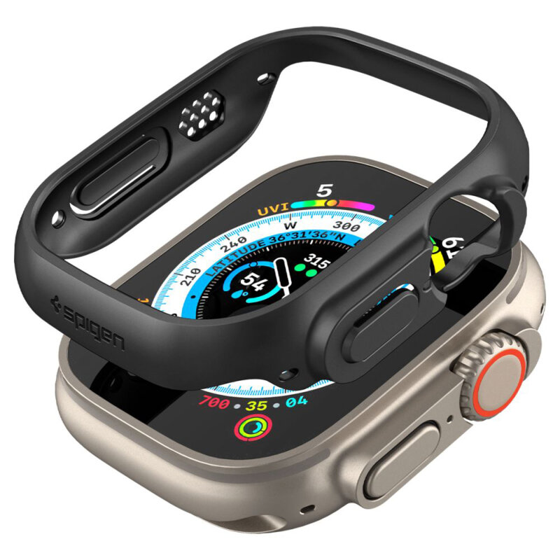 Husa Apple Watch Ultra 4 Spigen Thin Fit, Black