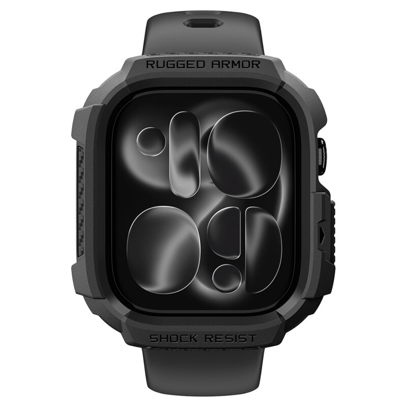 Husa Apple Watch 12 46mm Spigen Rugged Armor, negru