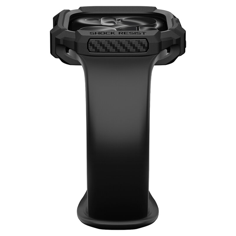 Husa Apple Watch 12 46mm Spigen Rugged Armor, negru