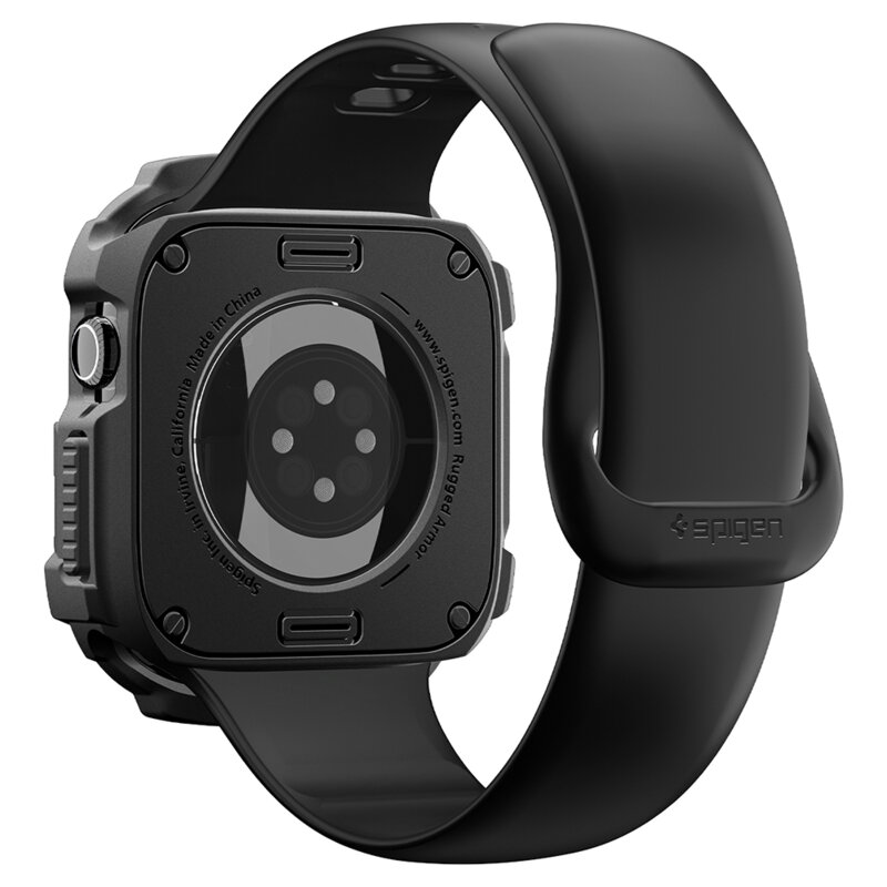 Husa Apple Watch 12 46mm Spigen Rugged Armor, negru