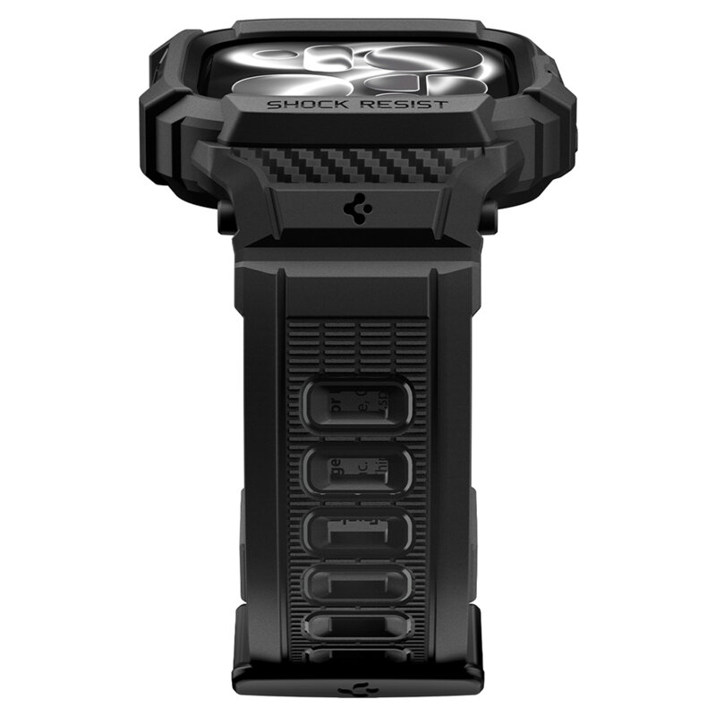 [Pachet husa + curea] Apple Watch 12 46mm Spigen Rugged Armor Pro, negru