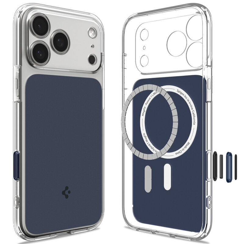 Husa iPhone 17 Pro Spigen Ultra Hybrid T MagSafe, bleumarin