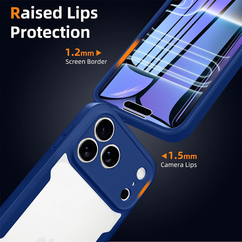 Husa 360° iPhone 17 Pro Techsuit ColorVerse, albastru