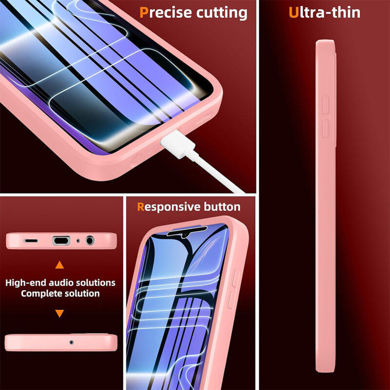 Husa 360° iPhone 18 Pro Techsuit ColorVerse, roz