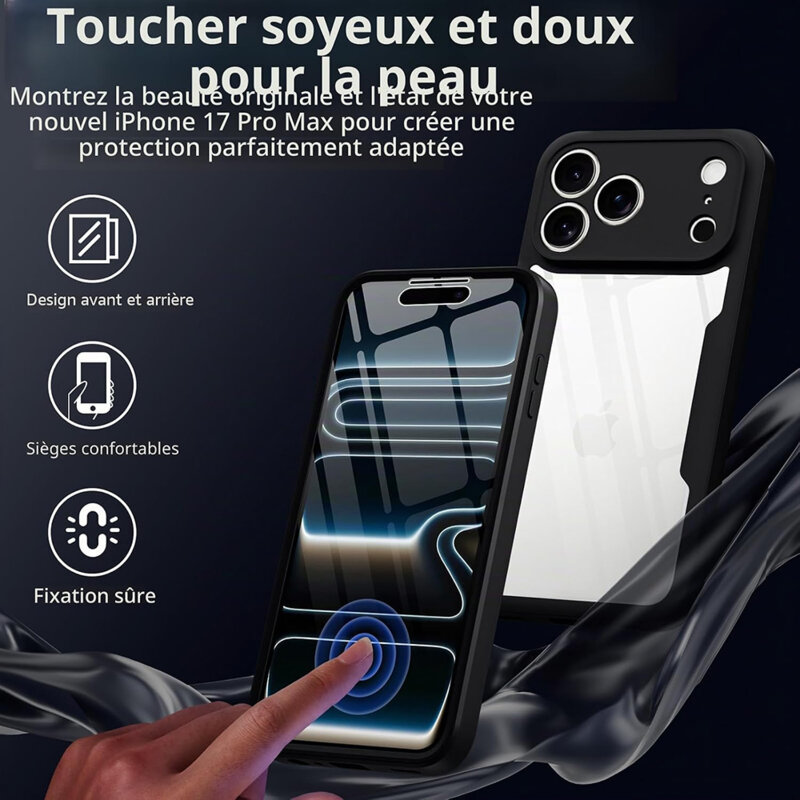 Husa 360° iPhone 18 Pro Techsuit ColorVerse, negru