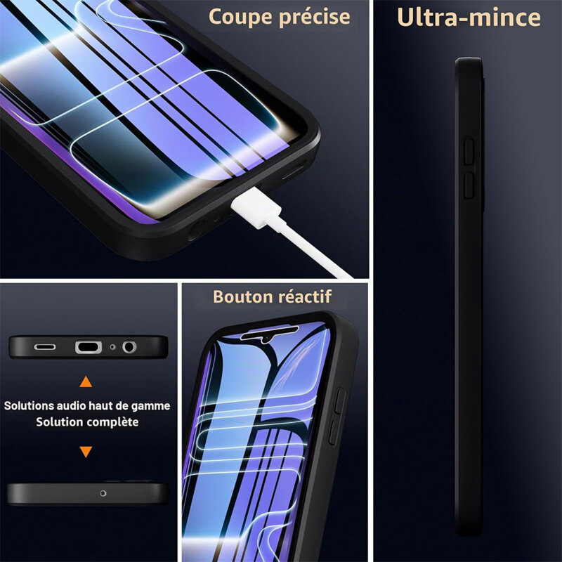 Husa 360° iPhone 17 Pro Techsuit ColorVerse, negru