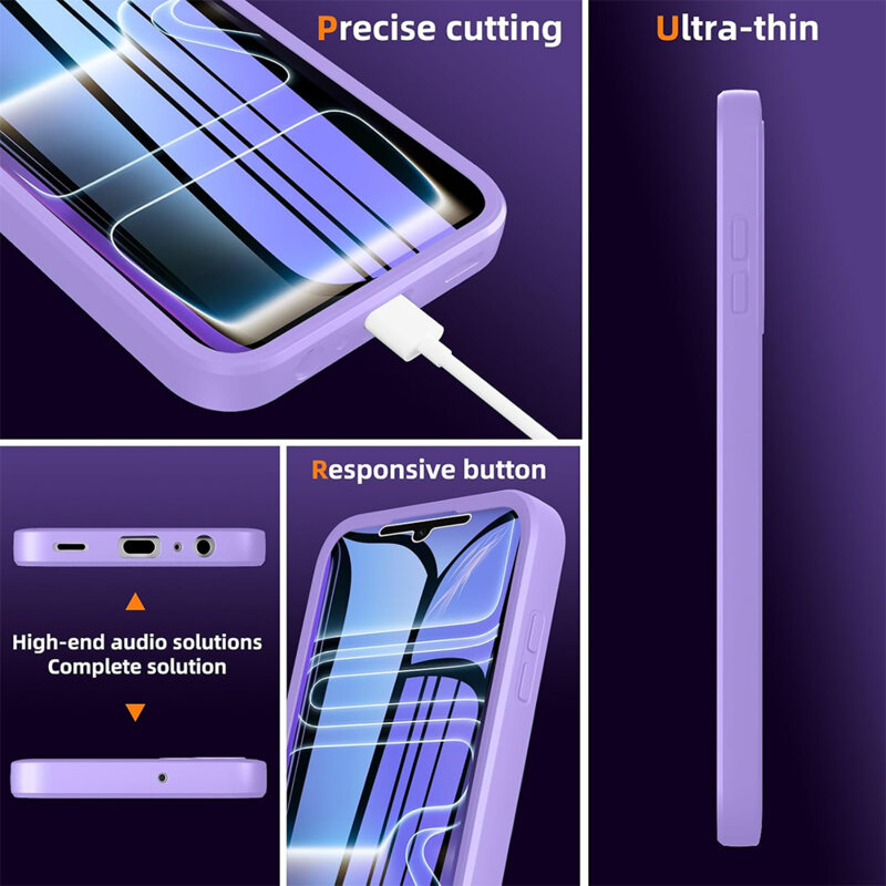 Husa 360° iPhone 18 Pro Max Techsuit ColorVerse, mov