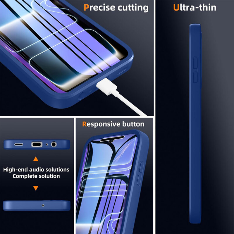 Husa 360° iPhone 18 Pro Max Techsuit ColorVerse, albastru