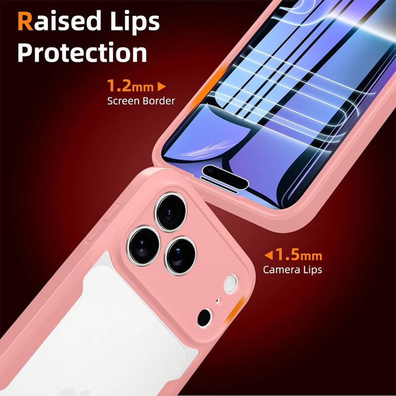 Husa 360° iPhone 17 Pro Max Techsuit ColorVerse, roz