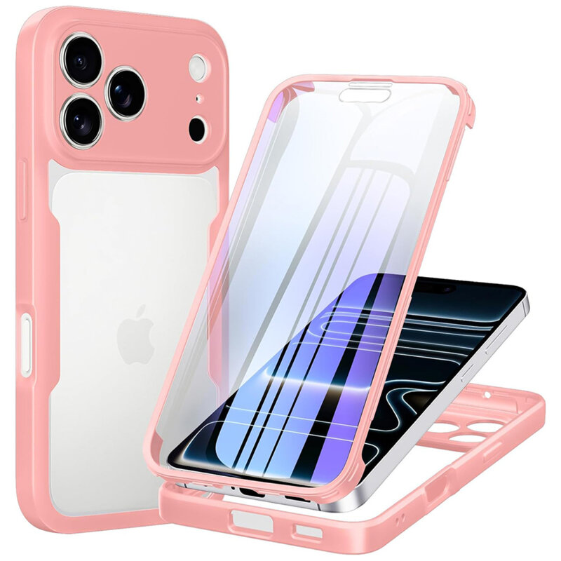 Husa 360° iPhone 17 Pro Techsuit ColorVerse, roz