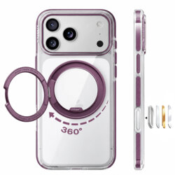 Husa iPhone 17 Pro Torras Ostand O3 Light, mov