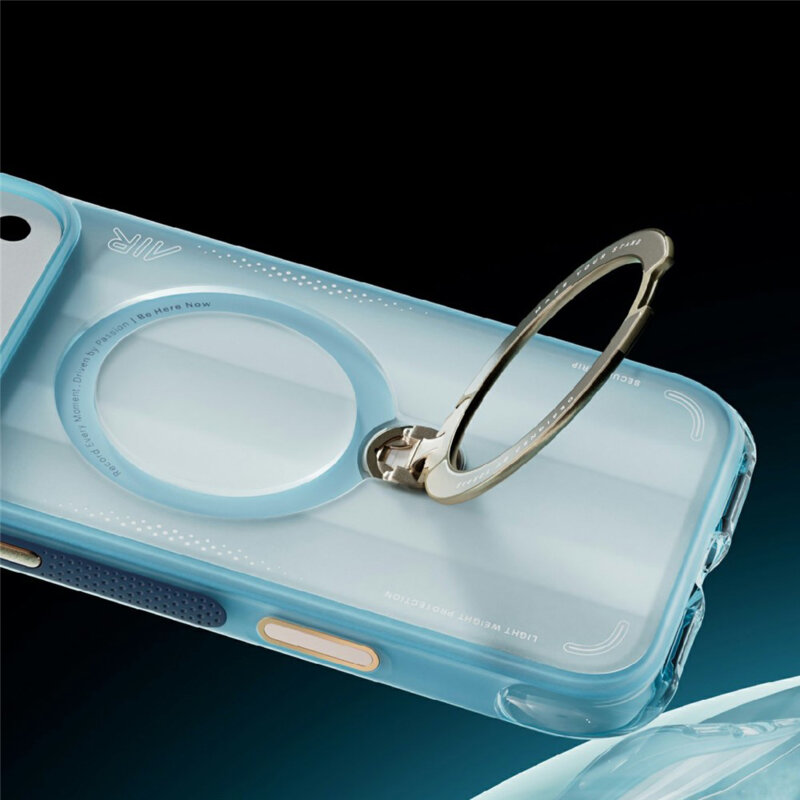 Husa iPhone 17 Pro Torras Ostand Q3 Air Football Series, bleu