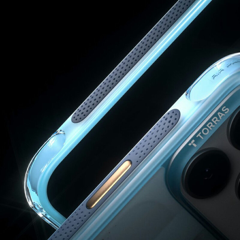 Husa iPhone 17 Pro Torras Ostand Q3 Air Football Series, bleu
