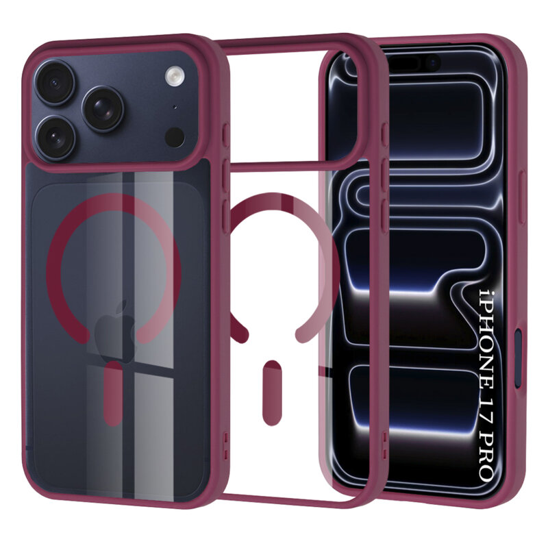 Husa iPhone 17 Pro Techsuit MagSafe Pro, visiniu