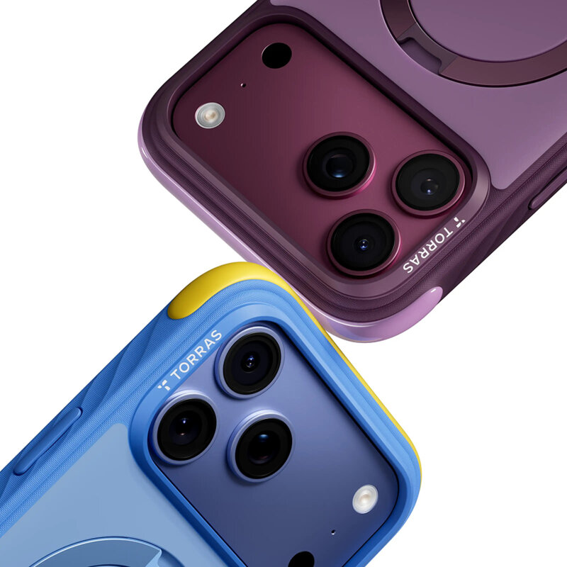 Husa iPhone 17 Pro Torras Ostand Q3 Rugged, mov