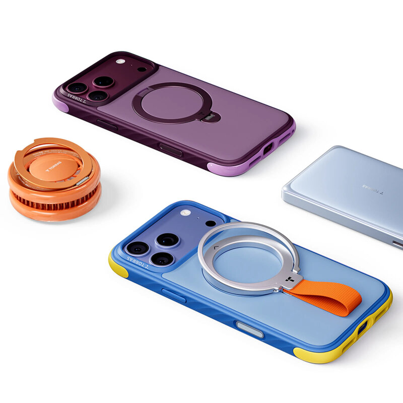 Husa iPhone 17 Pro Torras Ostand Q3 Rugged, mov